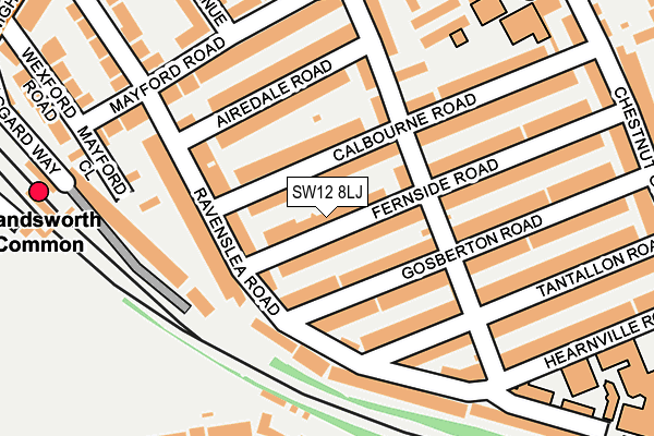 SW12 8LJ map - OS OpenMap – Local (Ordnance Survey)