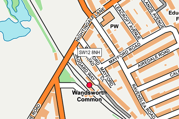 SW12 8NH map - OS OpenMap – Local (Ordnance Survey)