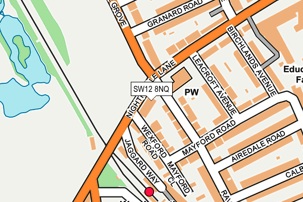 SW12 8NQ map - OS OpenMap – Local (Ordnance Survey)