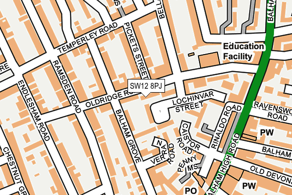 SW12 8PJ Maps Stats And Open Data