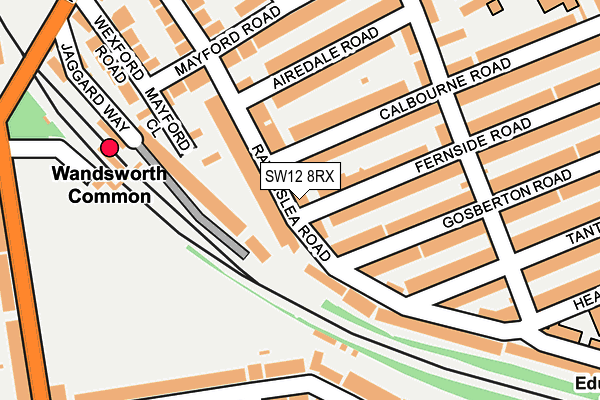 SW12 8RX map - OS OpenMap – Local (Ordnance Survey)