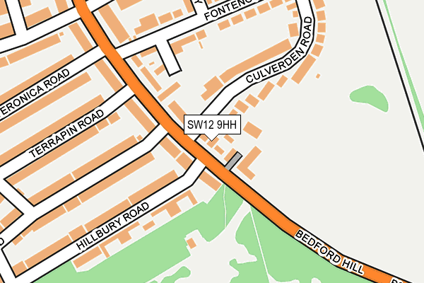SW12 9HH map - OS OpenMap – Local (Ordnance Survey)