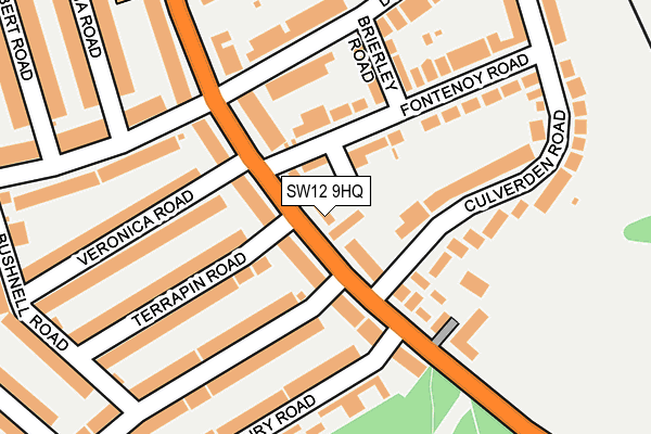 SW12 9HQ map - OS OpenMap – Local (Ordnance Survey)