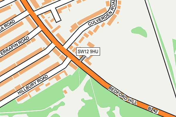 SW12 9HU map - OS OpenMap – Local (Ordnance Survey)