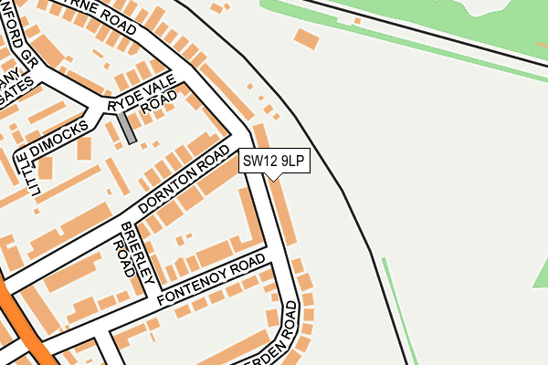 SW12 9LP map - OS OpenMap – Local (Ordnance Survey)