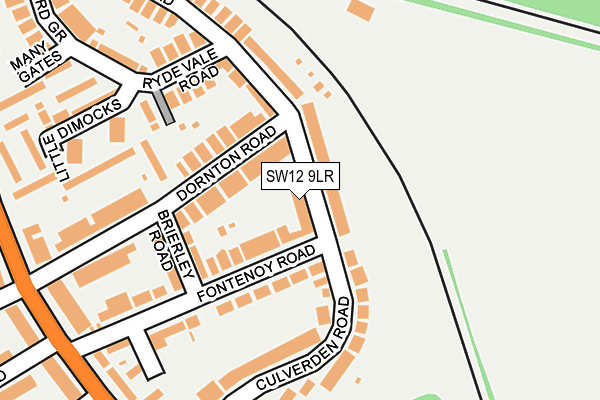 SW12 9LR map - OS OpenMap – Local (Ordnance Survey)