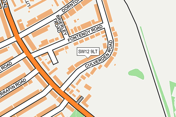 SW12 9LT map - OS OpenMap – Local (Ordnance Survey)