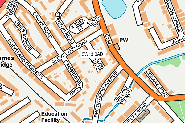Map of HADLEY PHYSIO LTD at local scale