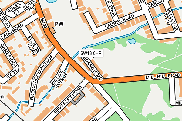 SW13 0HP map - OS OpenMap – Local (Ordnance Survey)