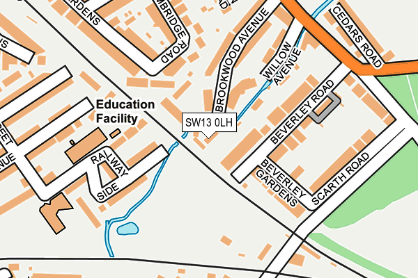 SW13 0LH map - OS OpenMap – Local (Ordnance Survey)