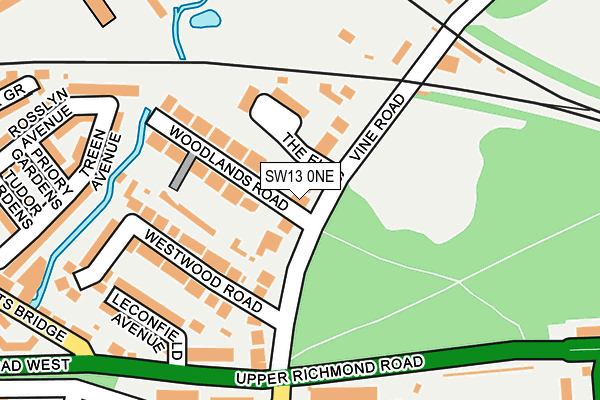 SW13 0NE map - OS OpenMap – Local (Ordnance Survey)