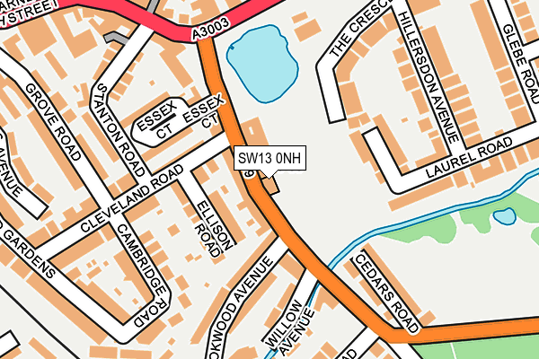 SW13 0NH map - OS OpenMap – Local (Ordnance Survey)