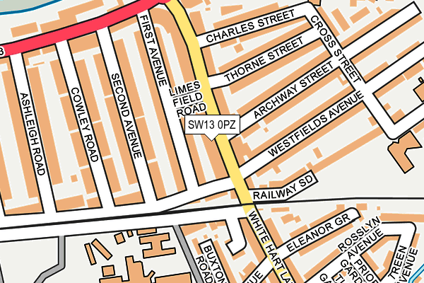 Map of BARNESWOOD LTD at local scale