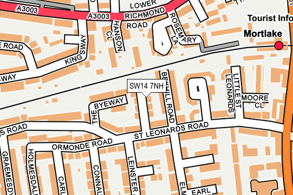 SW14 7NH map - OS OpenMap – Local (Ordnance Survey)