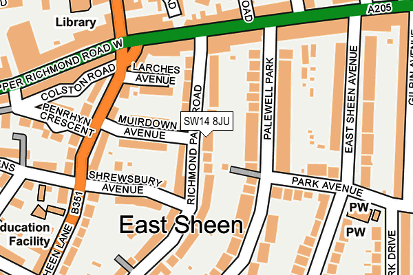 Map of OLD CHURCH HOUSE (EAST SHEEN) LIMITED at local scale
