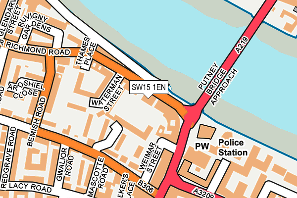 SW15 1EN map - OS OpenMap – Local (Ordnance Survey)