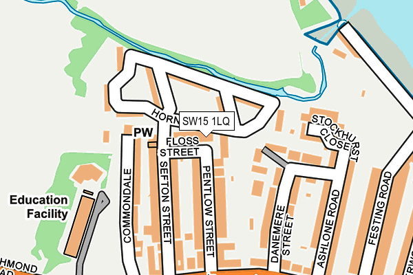 SW15 1LQ map - OS OpenMap – Local (Ordnance Survey)