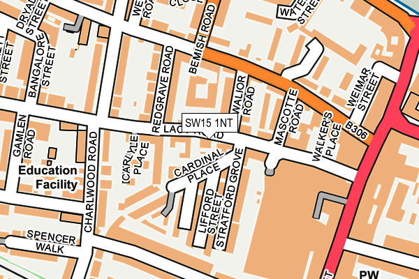 SW15 1NT map - OS OpenMap – Local (Ordnance Survey)