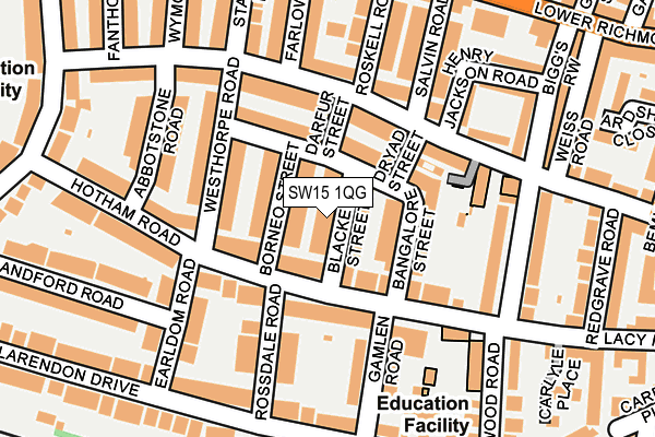 SW15 1QG map - OS OpenMap – Local (Ordnance Survey)
