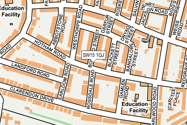 SW15 1QJ map - OS OpenMap – Local (Ordnance Survey)