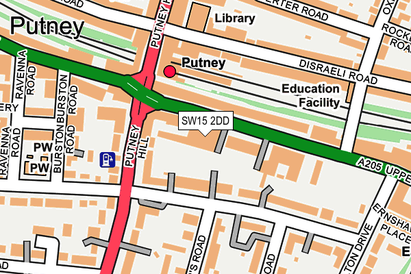 SW15 2DD map - OS OpenMap – Local (Ordnance Survey)