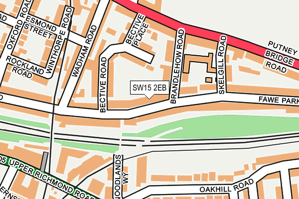 SW15 2EB map - OS OpenMap – Local (Ordnance Survey)