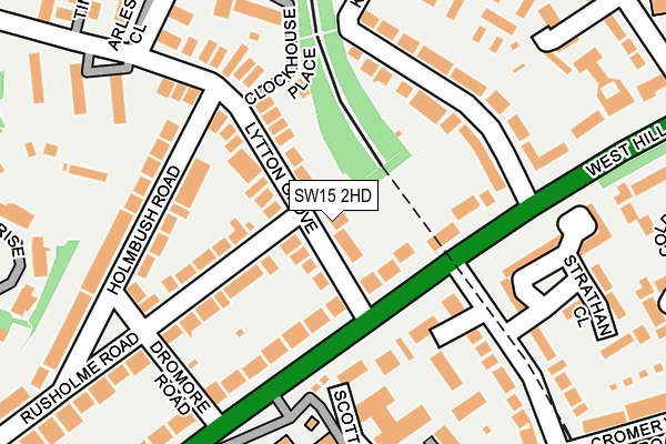 SW15 2HD map - OS OpenMap – Local (Ordnance Survey)