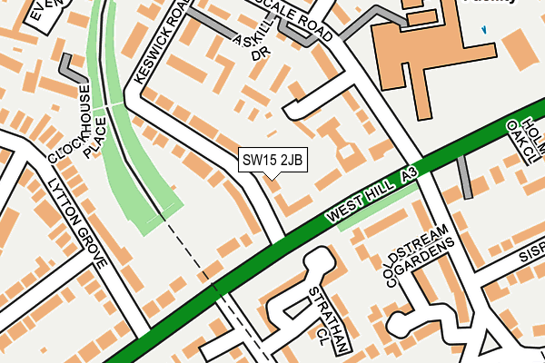 SW15 2JB map - OS OpenMap – Local (Ordnance Survey)