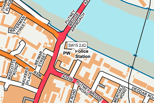 SW15 2JQ map - OS OpenMap – Local (Ordnance Survey)