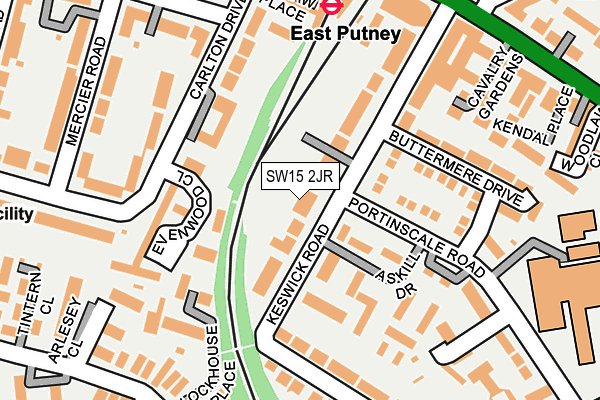 SW15 2JR map - OS OpenMap – Local (Ordnance Survey)