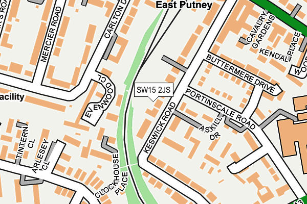 SW15 2JS map - OS OpenMap – Local (Ordnance Survey)