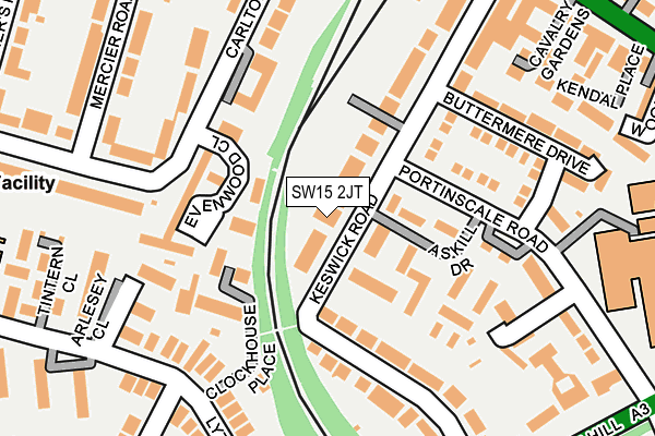 SW15 2JT map - OS OpenMap – Local (Ordnance Survey)