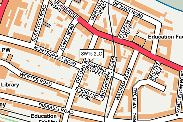 SW15 2LG map - OS OpenMap – Local (Ordnance Survey)