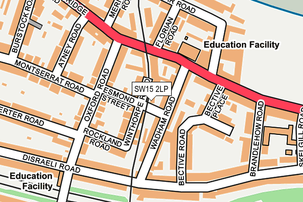 SW15 2LP map - OS OpenMap – Local (Ordnance Survey)