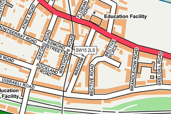 SW15 2LS map - OS OpenMap – Local (Ordnance Survey)