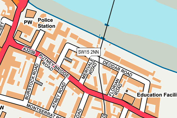 SW15 2NN map - OS OpenMap – Local (Ordnance Survey)