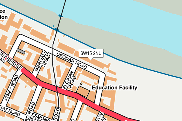 SW15 2NU map - OS OpenMap – Local (Ordnance Survey)