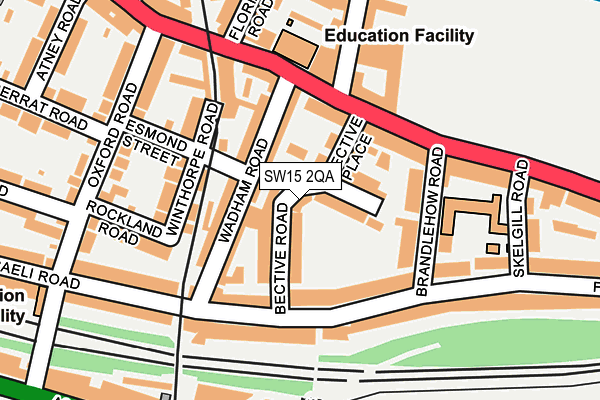 SW15 2QA map - OS OpenMap – Local (Ordnance Survey)