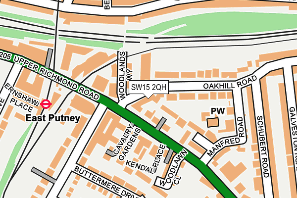 SW15 2QH map - OS OpenMap – Local (Ordnance Survey)