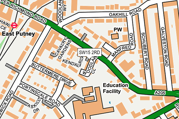 SW15 2RD map - OS OpenMap – Local (Ordnance Survey)