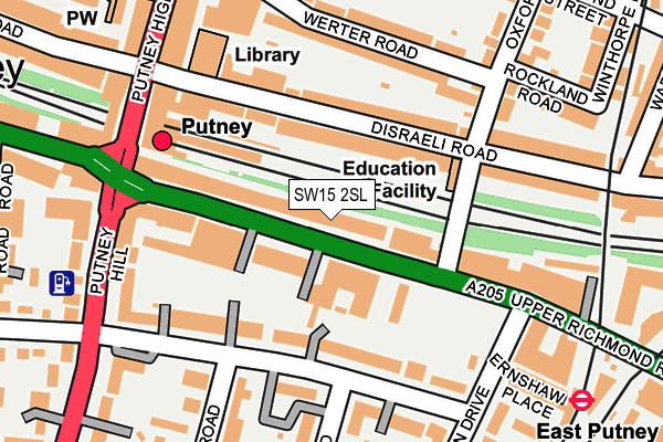 SW15 2SL map - OS OpenMap – Local (Ordnance Survey)