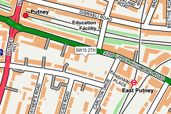 SW15 2TH map - OS OpenMap – Local (Ordnance Survey)