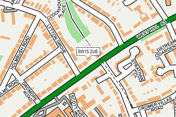 SW15 2UE map - OS OpenMap – Local (Ordnance Survey)