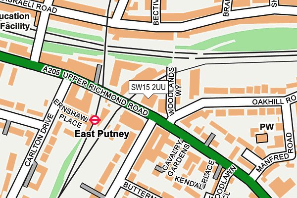 SW15 2UU map - OS OpenMap – Local (Ordnance Survey)