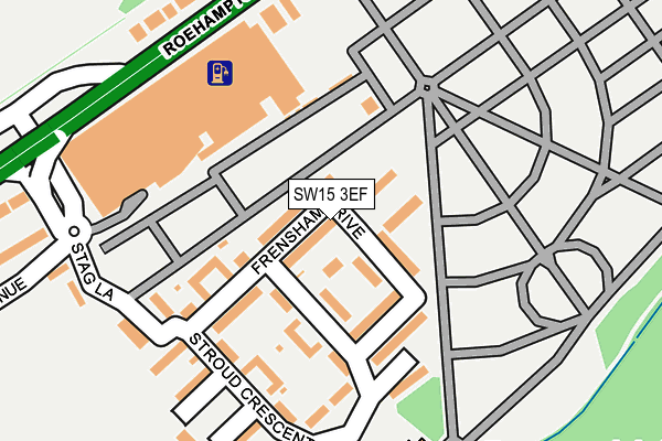 SW15 3EF map - OS OpenMap – Local (Ordnance Survey)