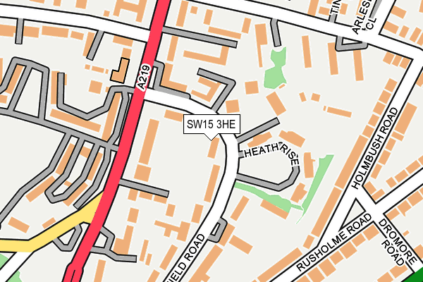 SW15 3HE map - OS OpenMap – Local (Ordnance Survey)