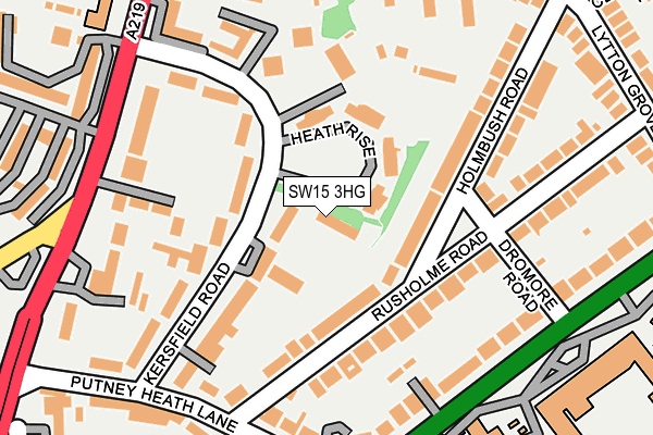 SW15 3HG map - OS OpenMap – Local (Ordnance Survey)