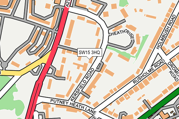 SW15 3HQ map - OS OpenMap – Local (Ordnance Survey)