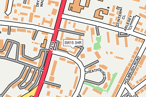 SW15 3HR map - OS OpenMap – Local (Ordnance Survey)