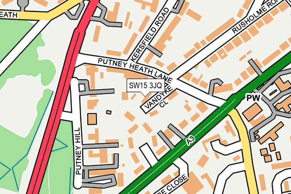 SW15 3JQ map - OS OpenMap – Local (Ordnance Survey)